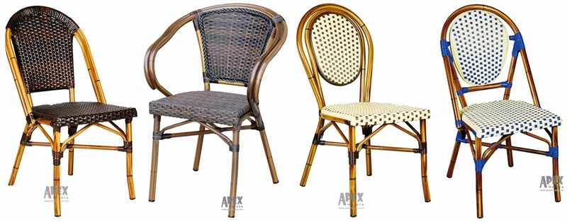 Wholesale Stackable Bamboo Look Wicker Restaurant Cafe Chair