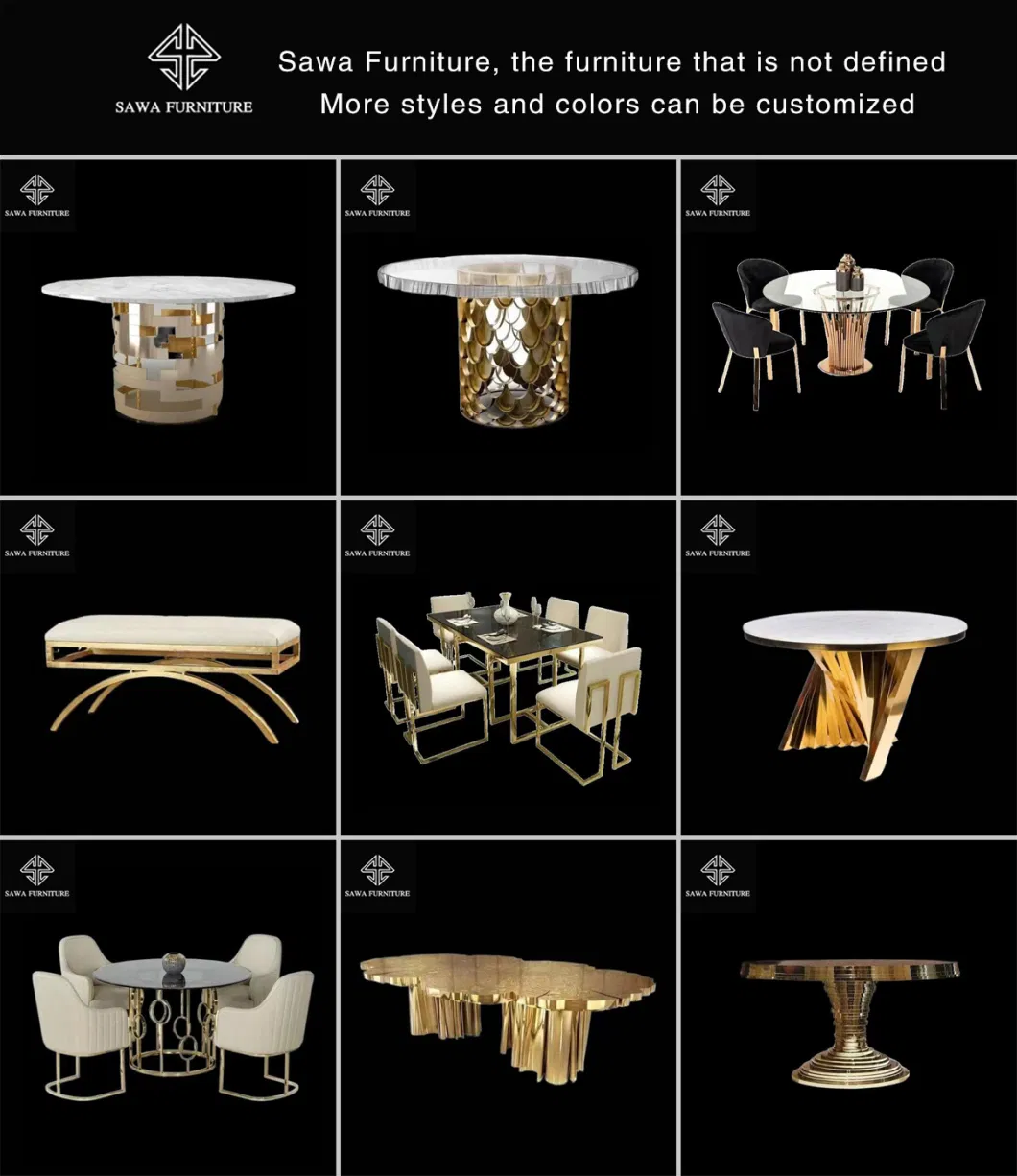 High-Quality Stainless Steel Dining Set Elegant Glass Top Table and Comfortable Chairs