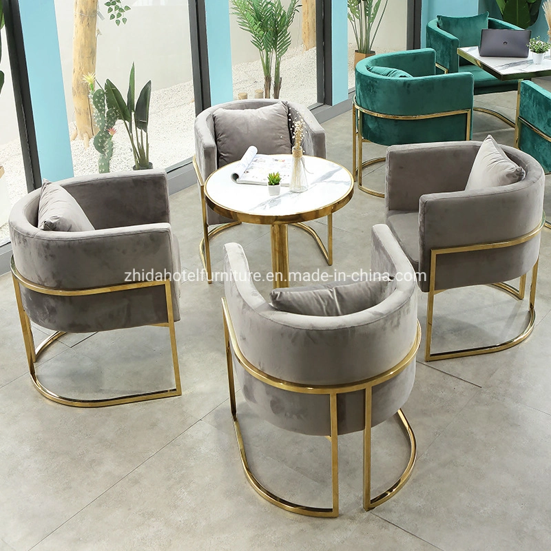 Luxury Style Cafe Furniture Dining Table Chair Set Coffee Shop Restaurant Chair