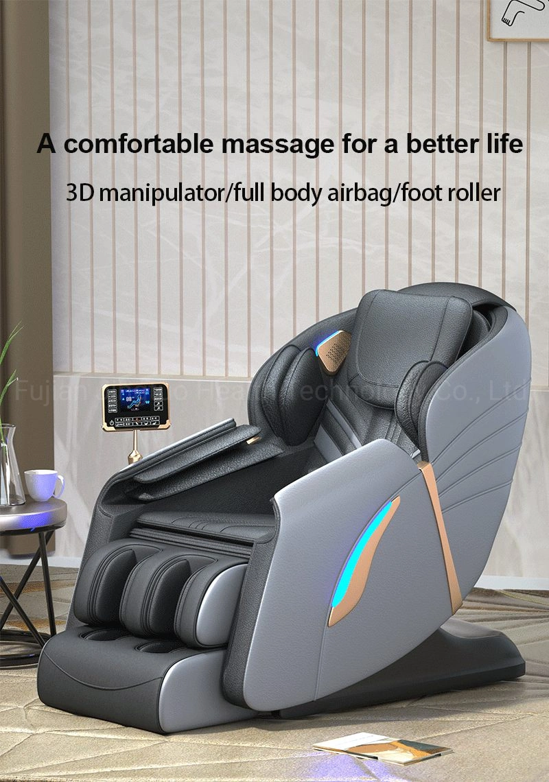 2023 Factory Manufacture PU Leather Material Color Option Full Body Massage Chair Luxury Zero Gravity