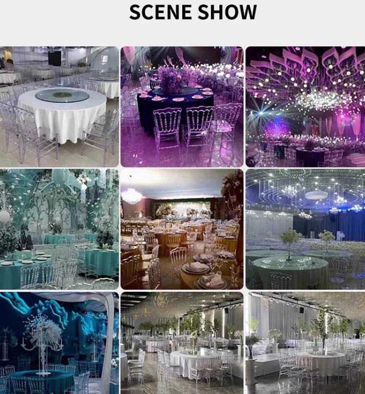 Clear Design Stackable Crystal Resin Wedding Party Tiffany Transparent Hotel Acrylic Chairs