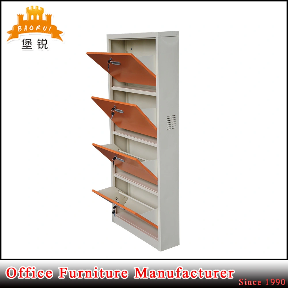 Colored Modern 4 Door Layer Shoes Cabinet