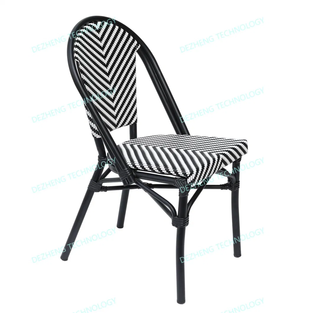 Wholesale Wicker Outdoor Sillas Aluminum Dinning Bistro Rattan Chair