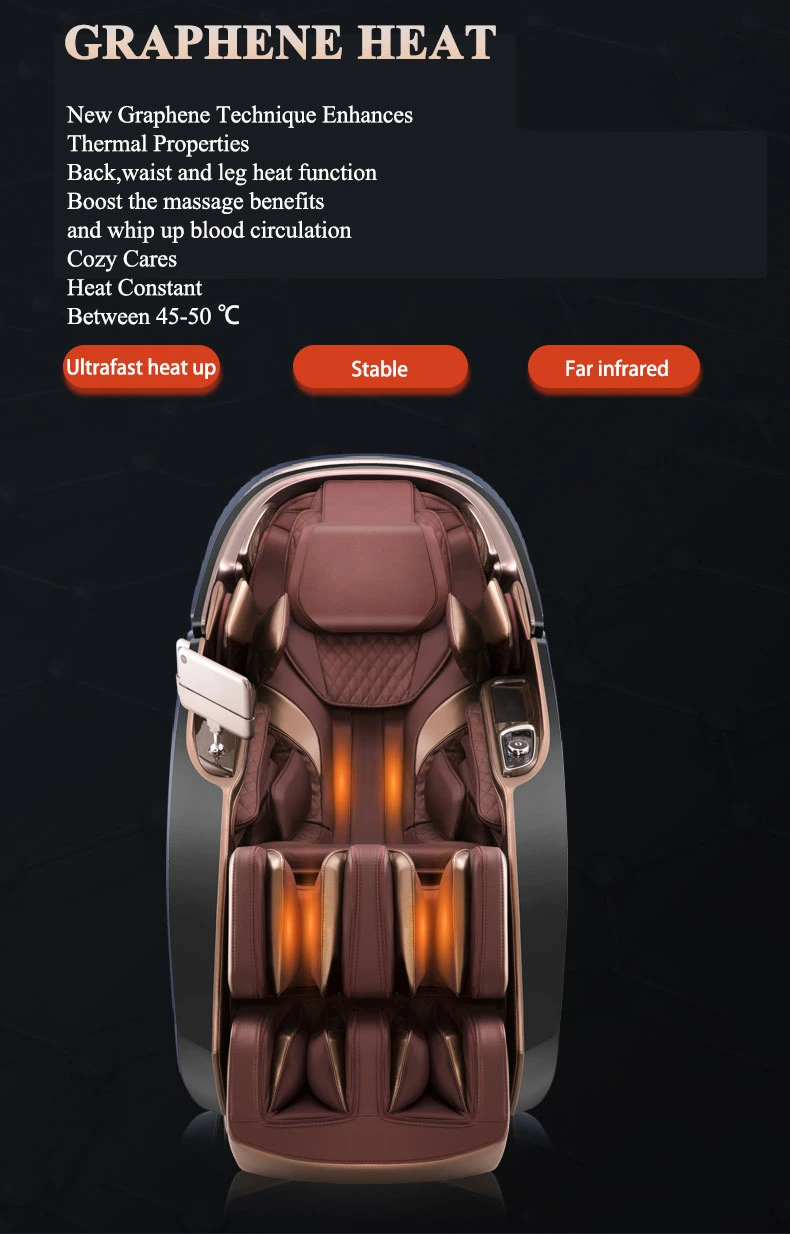 Full Body Capsule Design Heating Bluetooth Music 4D Massage Chair