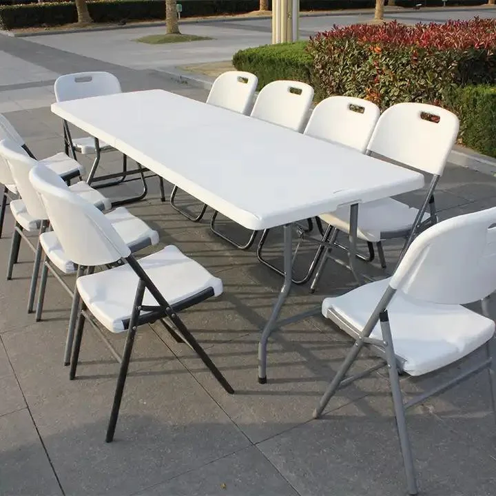 Wholesale Furniture Cheap White Black Stackable Plastic Garden Outdoor Folding Chair