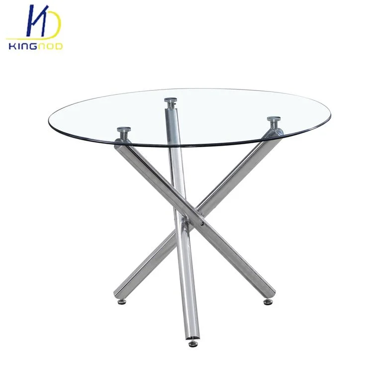 Cheap Modern Glass Top Dining Table Set/Dining Table and Chair