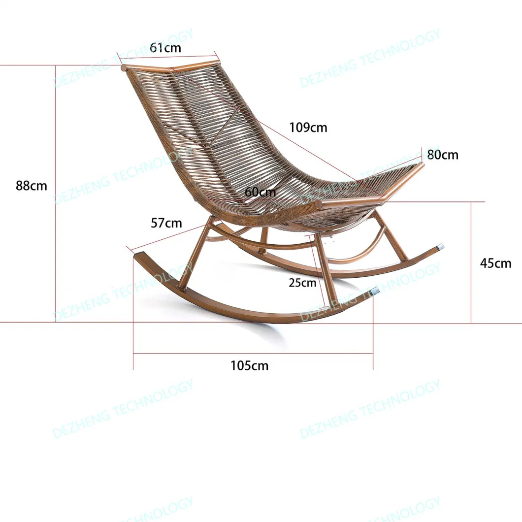 Outdoor Patio Garden Courtyard Rattan Aluminum Chaise Sun Lounger