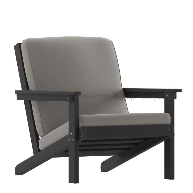 High Quality Morden Outdoor Chair Hotel Restaurant Patio Garden Chair Dining Chair Plastic Wood Outdoor Chair in Black