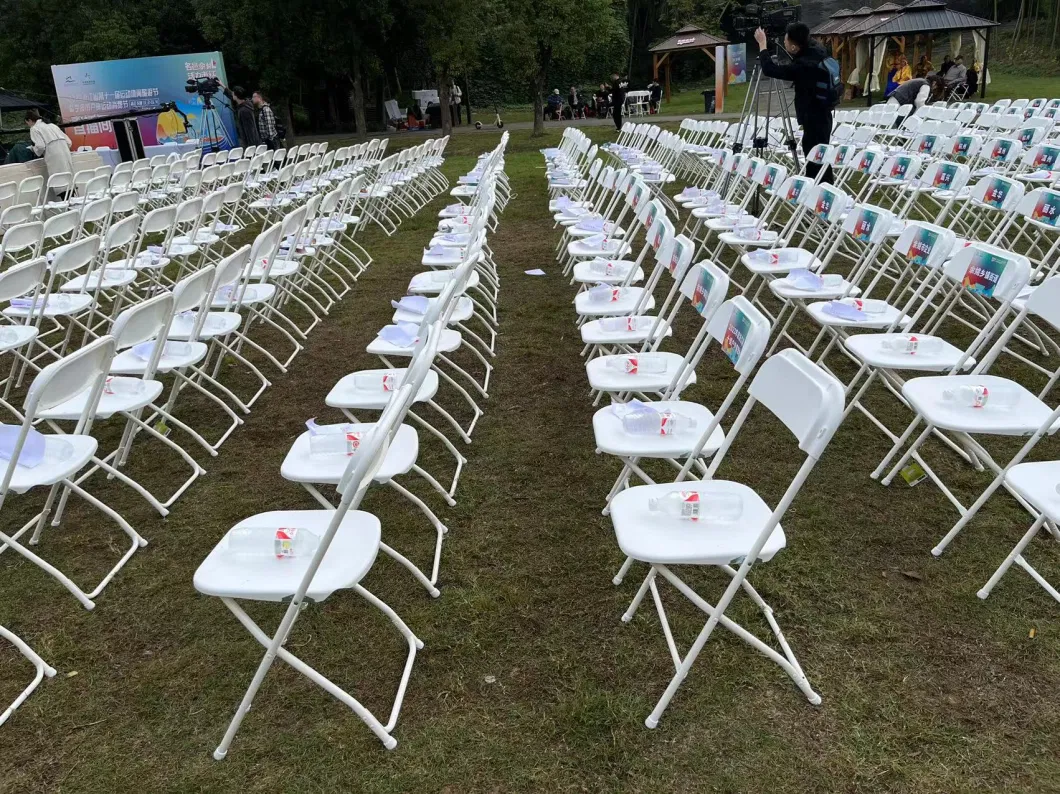 Wholesale Wedding Party Lawn Outdoor Events Plastic White Folding Chairs