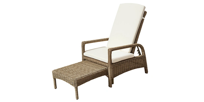 Outdoor Day Bed Aluminum Rattan Beach Furniture Patio Garden Sunbed Lounge