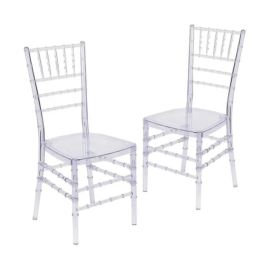 Clear Plastic Resin Tiffany Transparent Chair for Wedding Good Quality