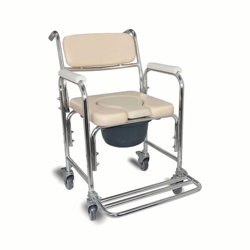 Round Standing Floor Brother Medical Standard Packing Rollator Commode Chair