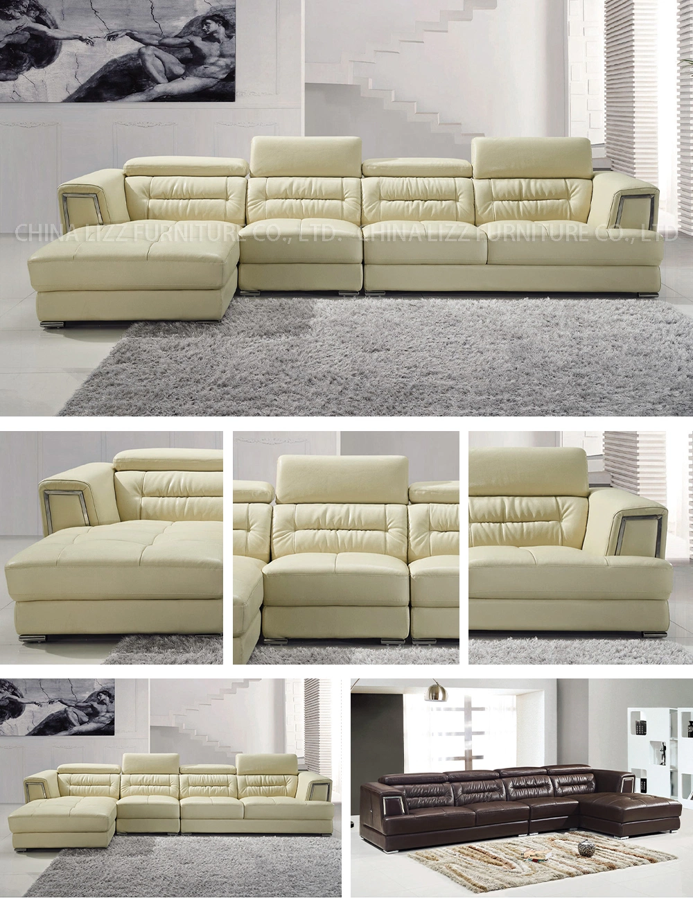 Modern Home Furniture Living Room Corner Sectional Lounge Suites