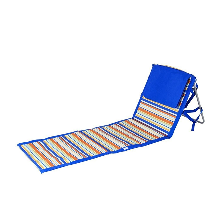 Foldable Metal Frame Dry Fast Oxford Fabric Beach Mat Chaise Lounge