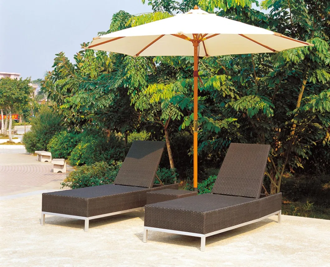 UV-Resistant PE-Rattan Folding Outdoor Beach Sun Lounger Chaise Lounger (TG-JW92)