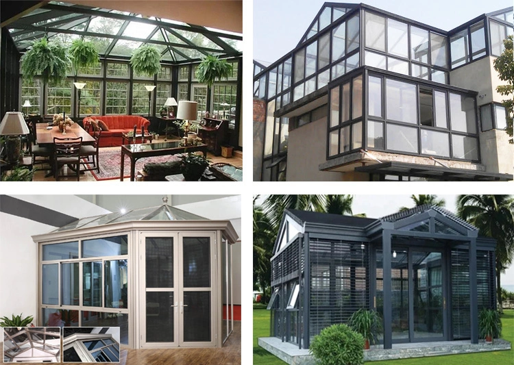 Outdoor Glass House Winter Garden Low-E Free Standing Aluminum Sunroom Price