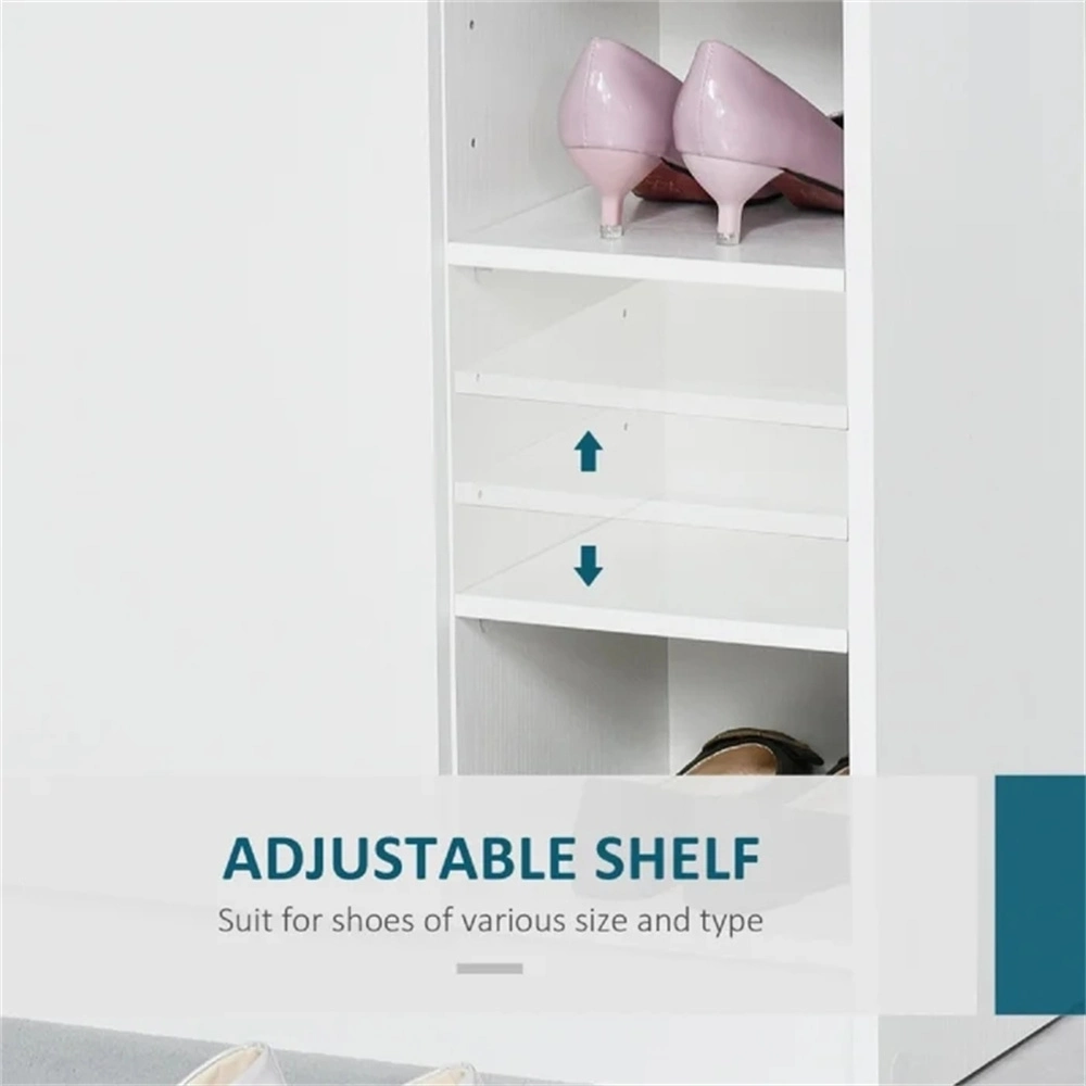 Modern Minimalist Double Door Storage Cabinet Shoe Rack Saves Space