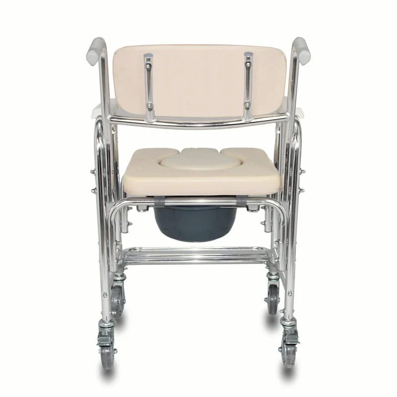 Round Standing Floor Brother Medical Standard Packing Rollator Commode Chair