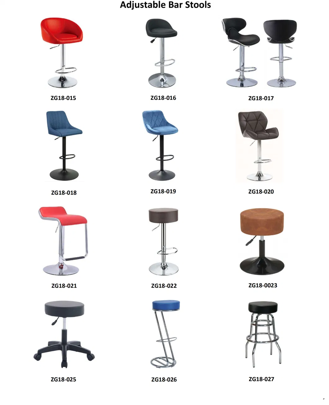 Industrial High Quality Kitchen Swivel Bar Chair Adjustable Counter Bar Stool(ZG18-016)