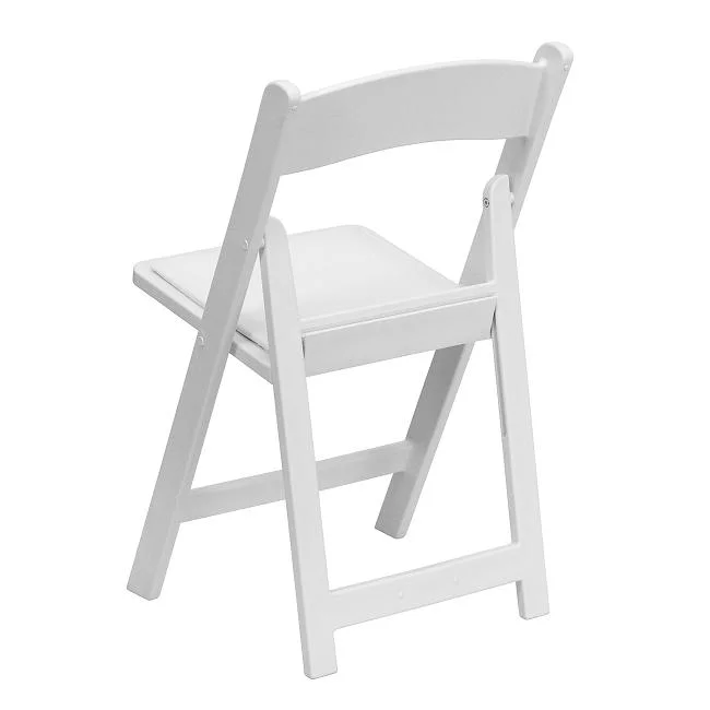 Wholesale Lawn Wedding Outdoor Events White Padded Plastic Resin Folding Chairs