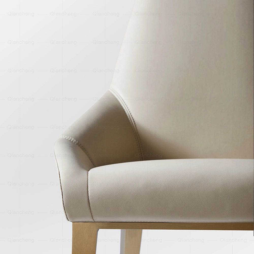 Contemporary White Fabric Leather American Dining Room Chairs