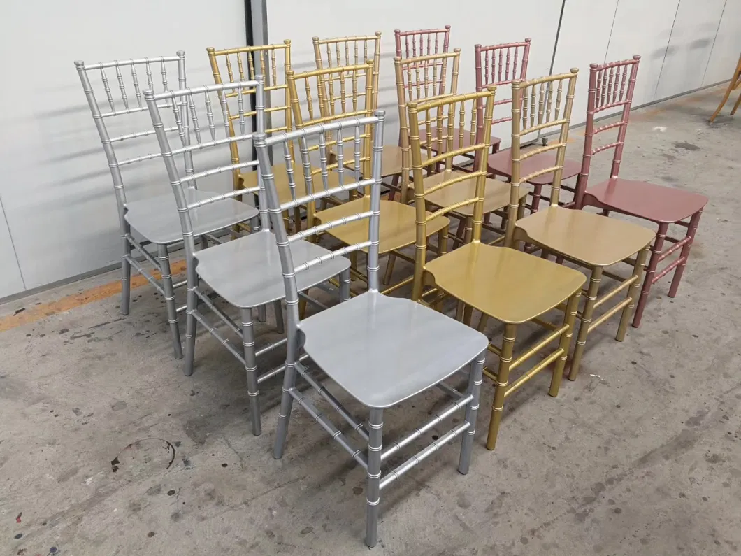 Monoblock Resin Golden Silver Chiavari Chair