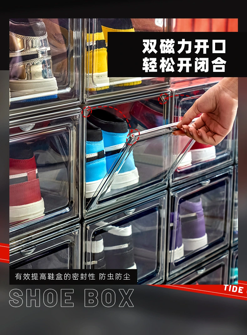 Shoe Storage Box, Clear Plastic Stackable Shoe Organizer for Closet, Sneaker Containers Bins Holders