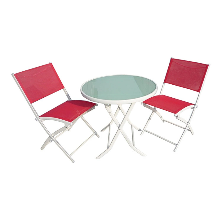 Folding Mesh Chairs and Tables for Outdoor Garden Metal Outdoor Furniture Tables Sets