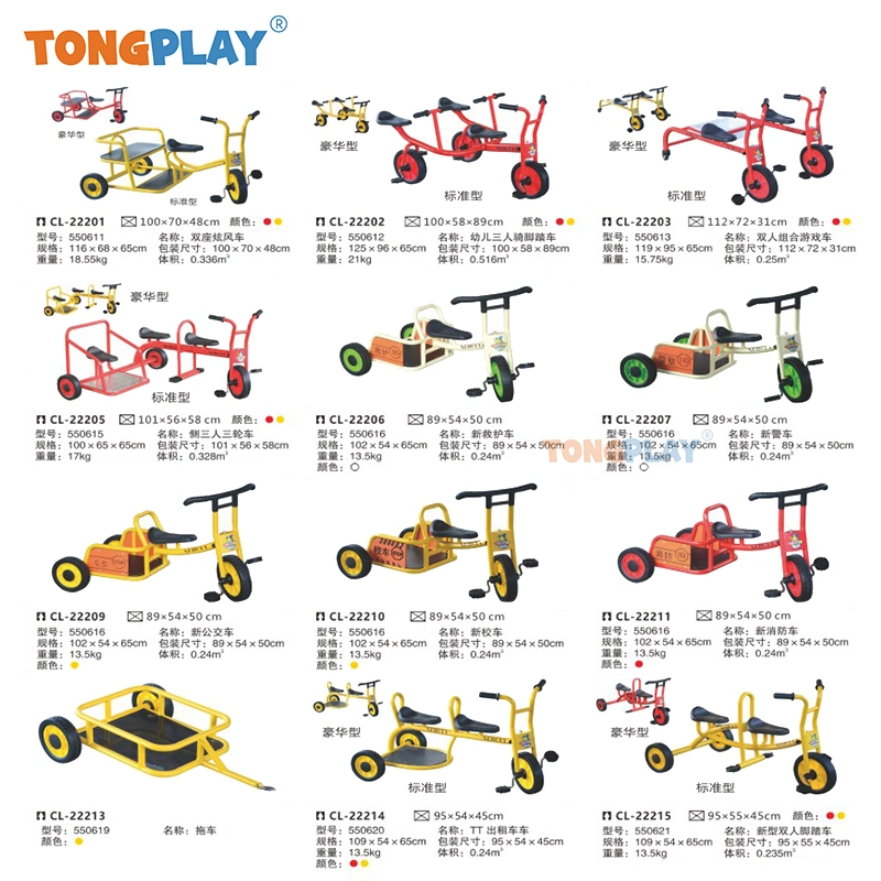 Outdoor Tricycle Baby Trike with Seat Back Light Portable Kids Trike Tricycle