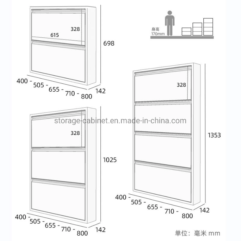 Luxury Rotating Modern Shoe Cupboard Ventilation Shoes Cabinet with Doors