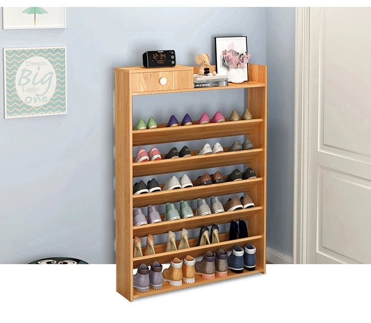 Cheap Simple Design Shoe Rack Storage Shelf Cabinet Wooden Furniture Entryway Floor Unit