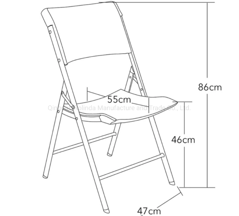 Wholesale Cheap Portable Blow Molding HDPE Plastic Lightweight Folding Camping Chair Plastic Rattan Fold Chair