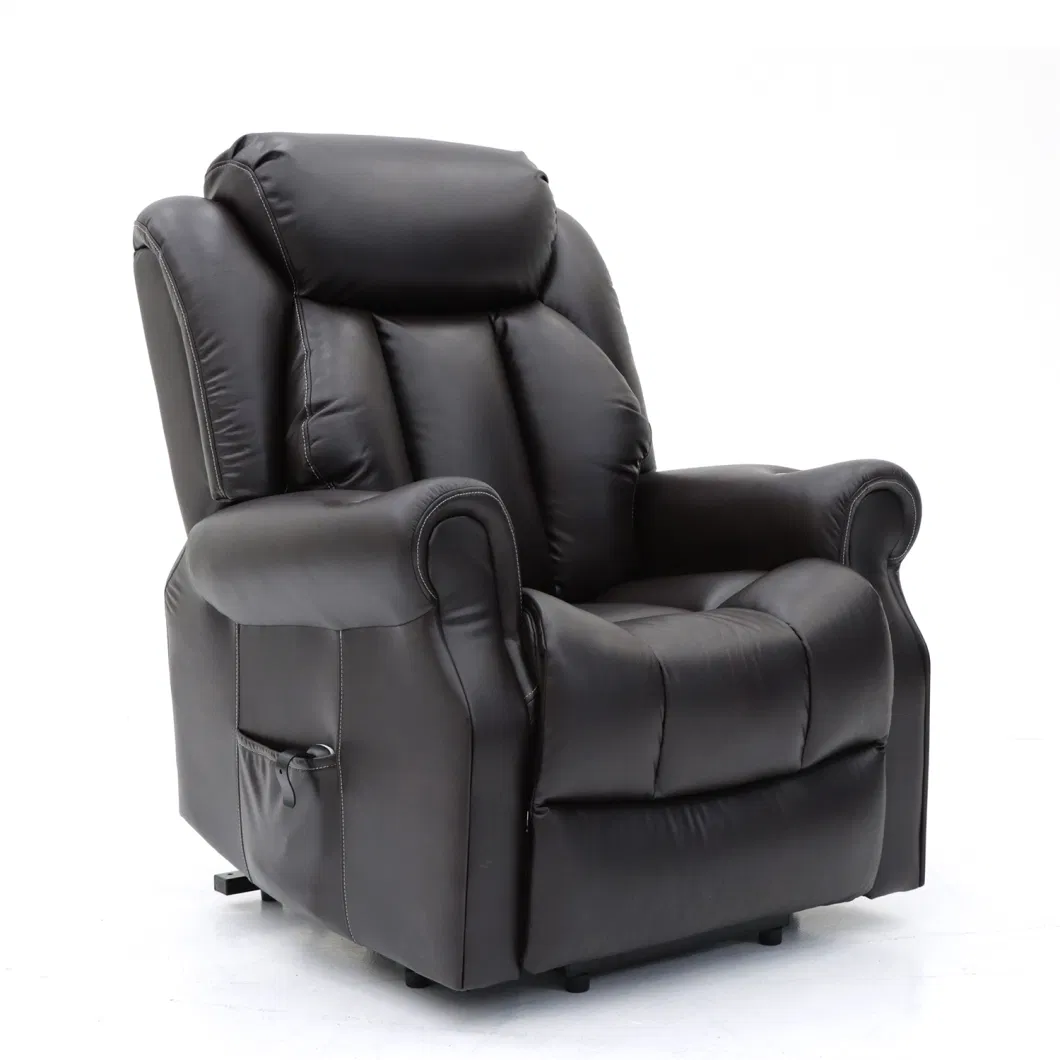 Geeksofa Air Leather Power Medical Lift Recliner Chair with Cup Holder and Massage and Heat for The Elderly