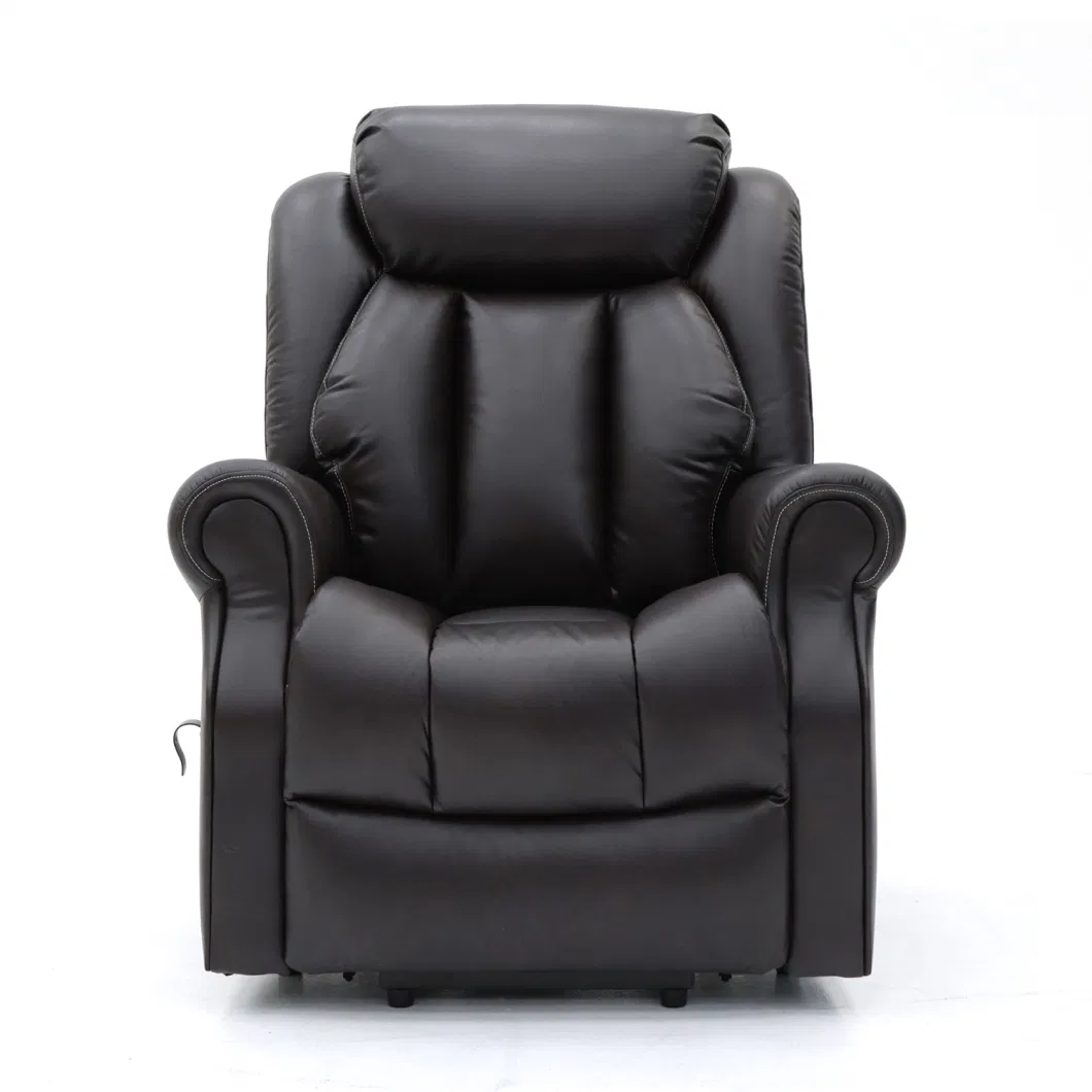 Geeksofa Air Leather Power Medical Lift Recliner Chair with Cup Holder and Massage and Heat for The Elderly