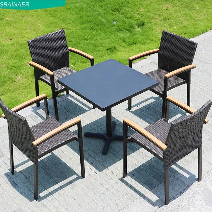 2023 Hot Sale Patio Garden Chair Courtyard Outdoor Waterproof Stackable Chair