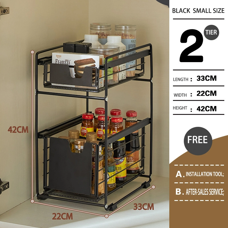 Stainless Steel Kitchen Sink Storage Rack Shelf for The Kitch with Muliple Functions and Tiers