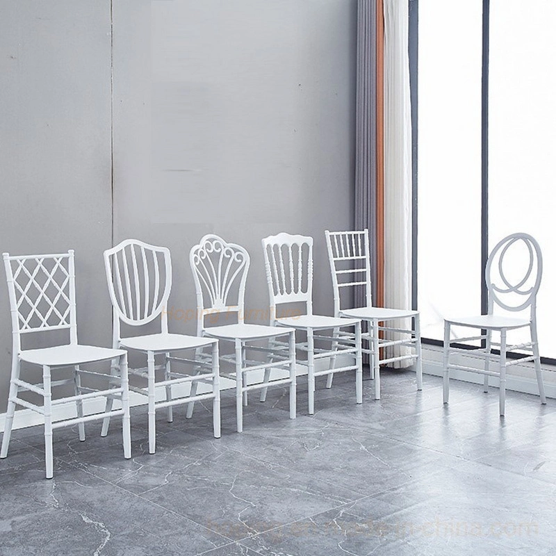 New Style Hotel Furniture Wedding Banquet White Love Chiavari PP Plastic Chair for Outdoor