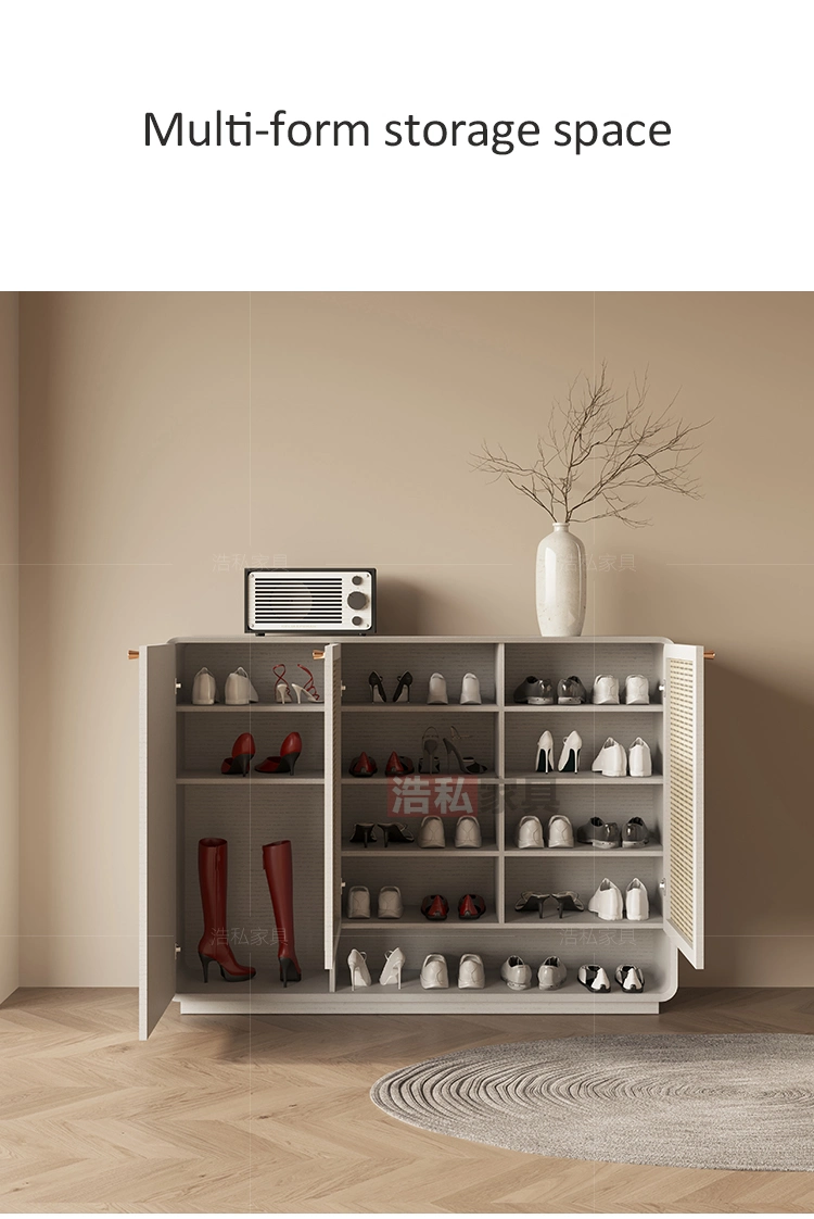 Living Room Modern Furniture Rattan Shoes Storage Rack High Quality Shoe Stand Shoe Rack Cabinet Home Furniture