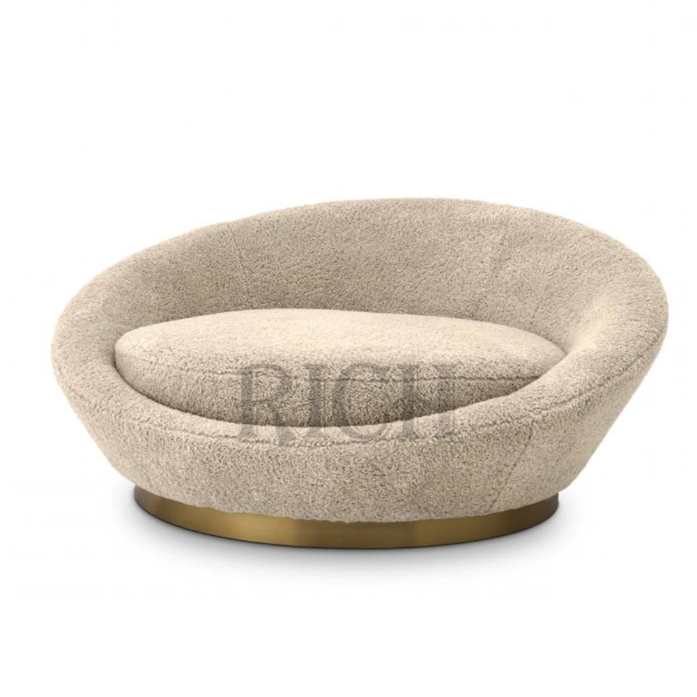 Floor Seating Boucle Fabric Lounge Chair for Living Room