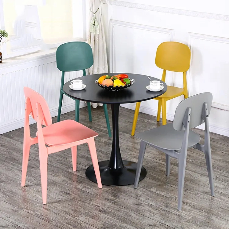 Nordic Minimalist Outdoor Cheap Cafe Restaurant Furniture Manufacturing Polypropylene Plastic Dining Chair