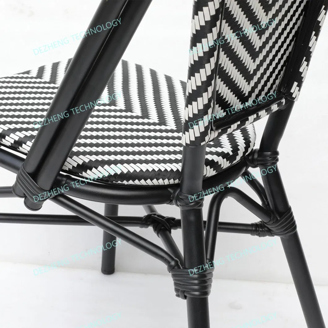 Wholesale Wicker Outdoor Sillas Aluminum Dinning Bistro Rattan Chair