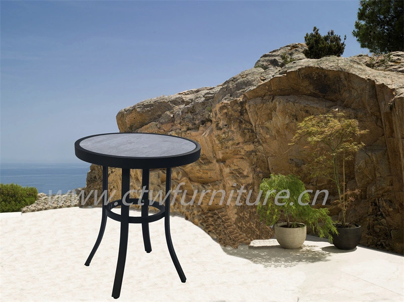 3PCS Outdoor Bistro Sets Textilener Casual Bistro Chairs with Side Table