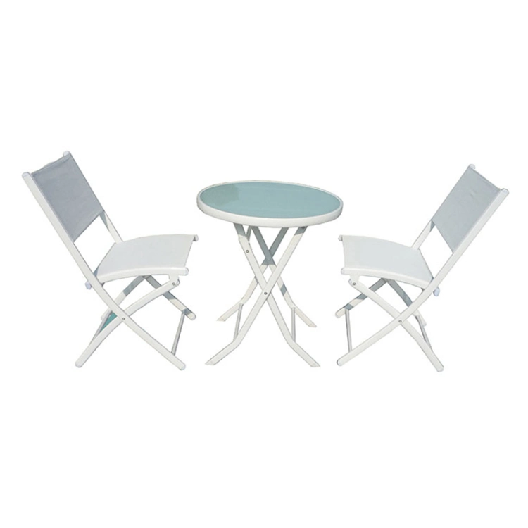 Folding Mesh Chairs and Tables for Outdoor Garden Metal Outdoor Furniture Tables Sets