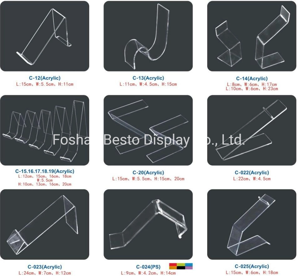 Offering Shoe Display Clear Acrylic Stand for Footwear Store/Shoes Shop/Supermarket/Sport Store