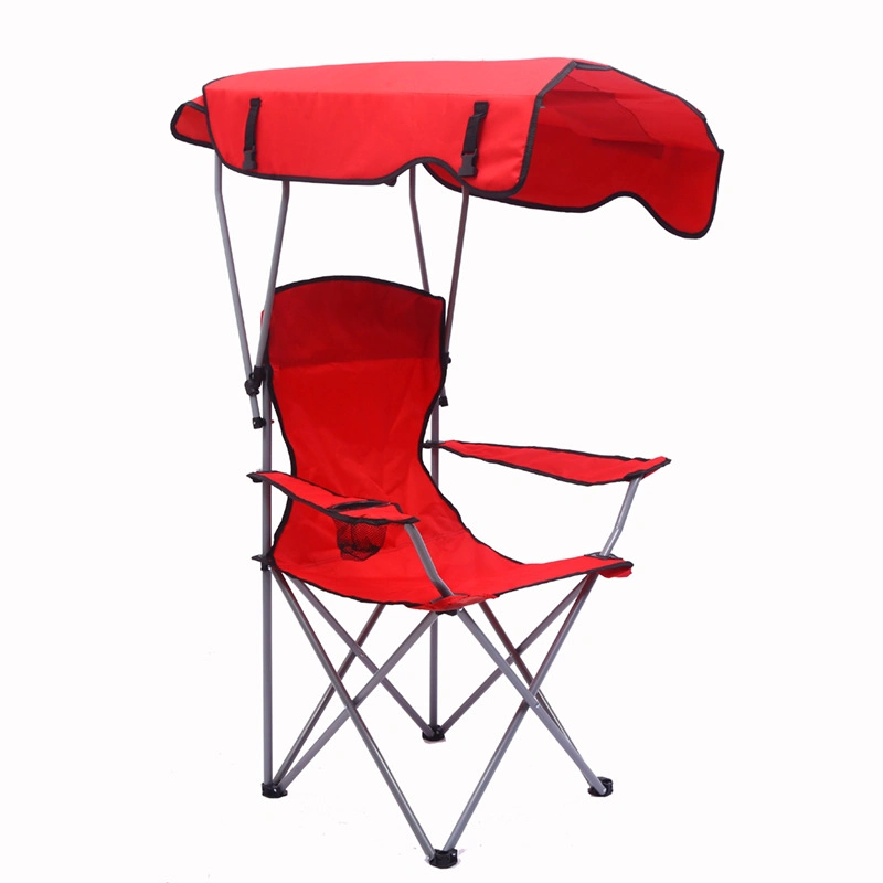 Portable Camping Beach Chair Folding Lawn Chair with Canopy Sunshade