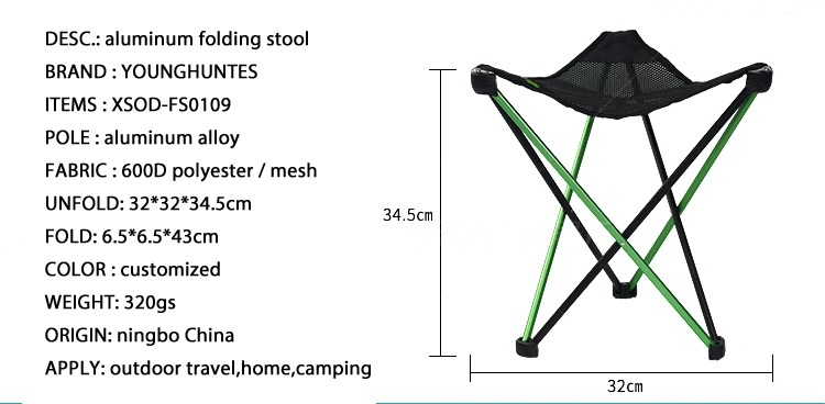 Camping Chair Seat 250lbs Capacity Portable Outdoor Cheap Stools with Carry Bag