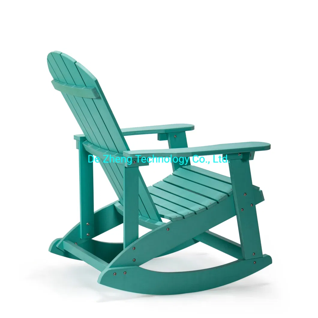 Modern Colorful Outdoor Wooden Garden Place Patio Wooden Beach Rocking Chair