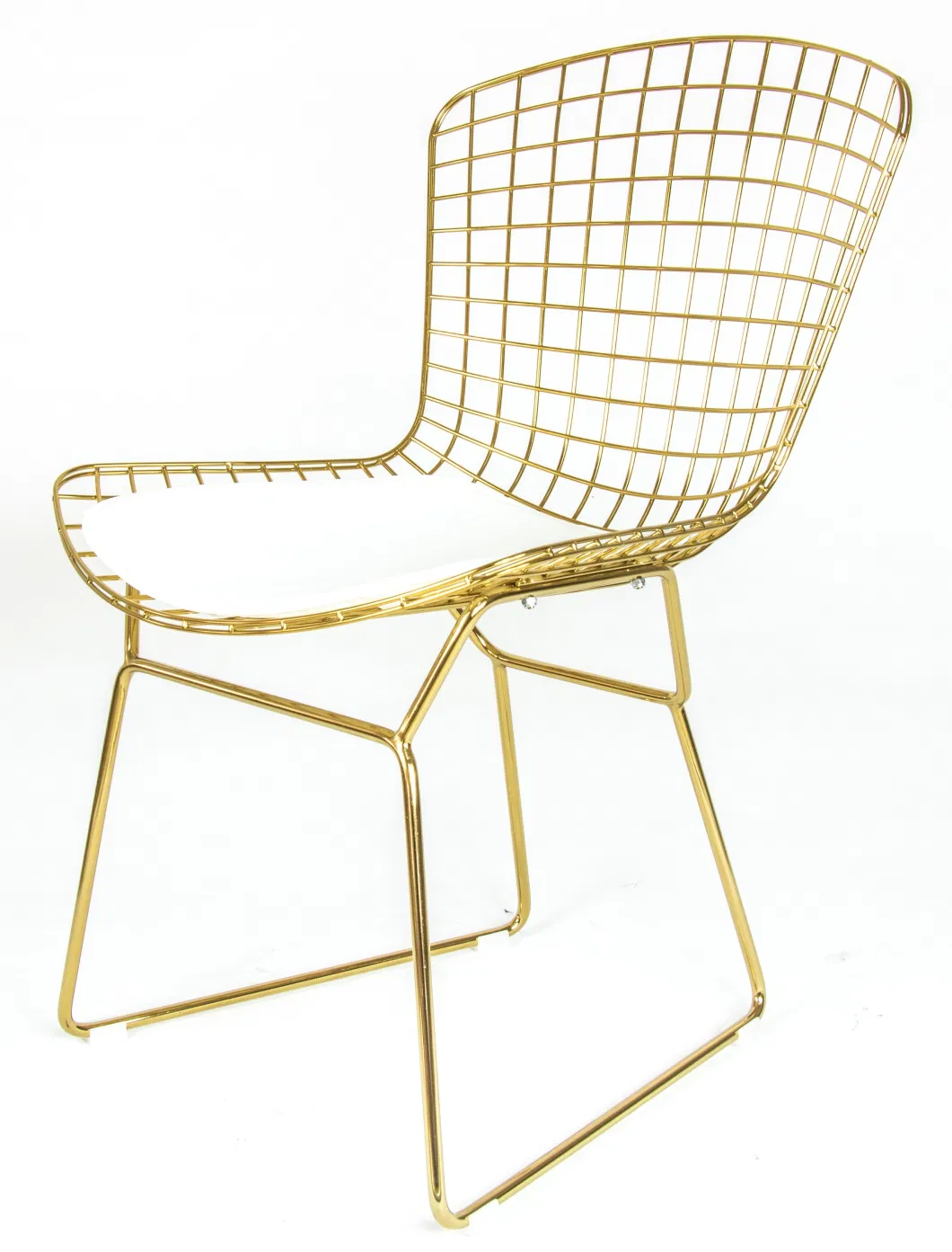 China Foshan High Quality Powder Coating Outdoor Steel Metal Wire Bertoia Side Chair