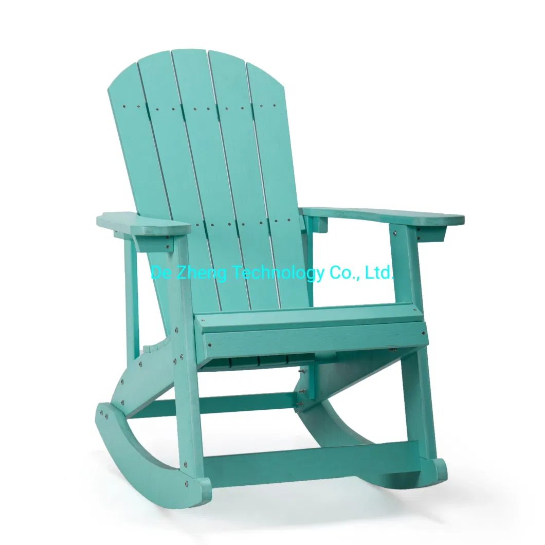 Modern Colorful Outdoor Wooden Garden Place Patio Wooden Beach Rocking Chair