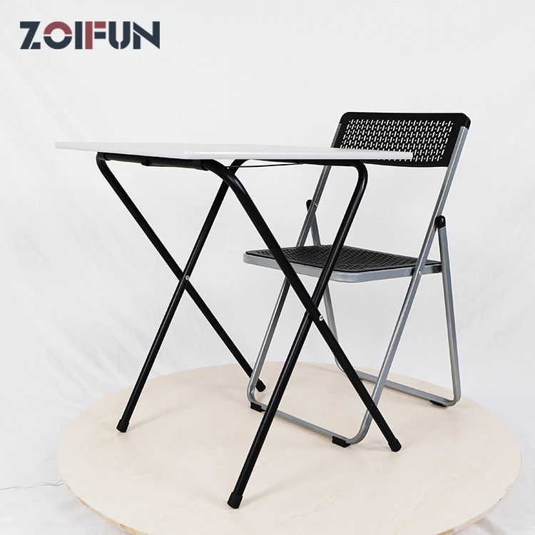 Simple Foldable Table Chair School Classroom Exam Wooden Plastic Outdoor Garden Meeting Combo